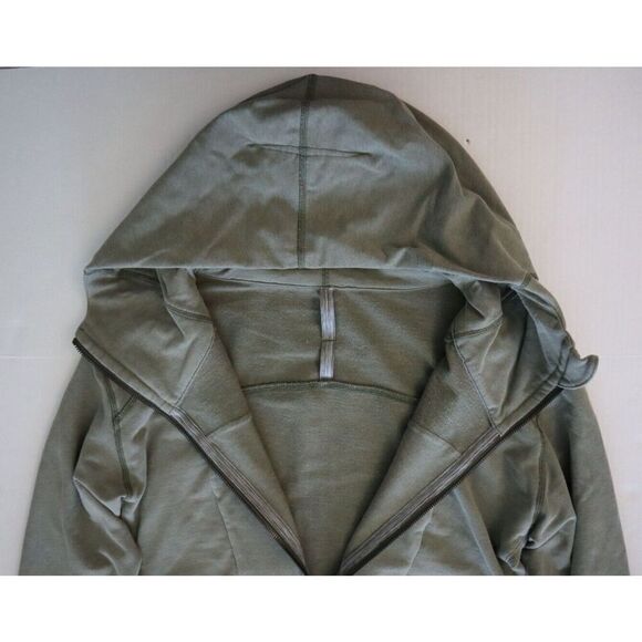 Lululemon W4G48S Women's Sz 10 Heathered Green On The Daily Full Zip Hoodie - Picture 7 of 13